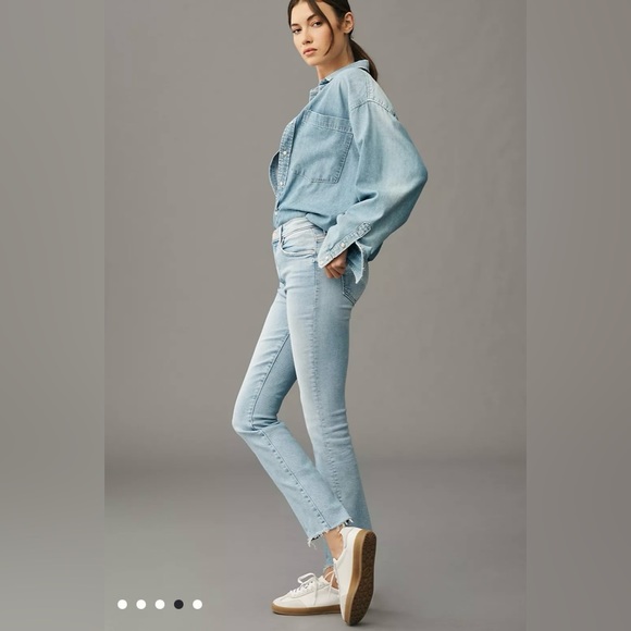 NWT MOTHER jeans Insider Crop Step Frey Limited Edition Wash Size 34 - Picture 16 of 16